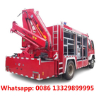 1SUZU water foam chemical fire trucks with 3CBM triple-agent truck with crane, resuce firefighting vehicle for