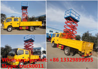 hot sale best price DONGFENG aerial platform truck with bucket truck, scissor hydraulic aerial working platform truck