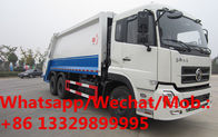 Dongfeng tianlong 6*4 210hp diesel 16cbm-20cbm garbage compactor truck, cheaper price bigger refuse garbage truck